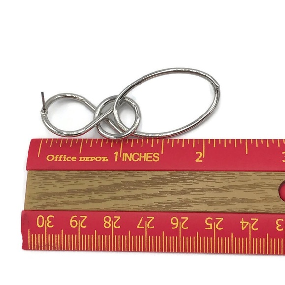 Bancroft Silver-Tone Dangle Abstract Earrings NWOT - Picture 6 of 6